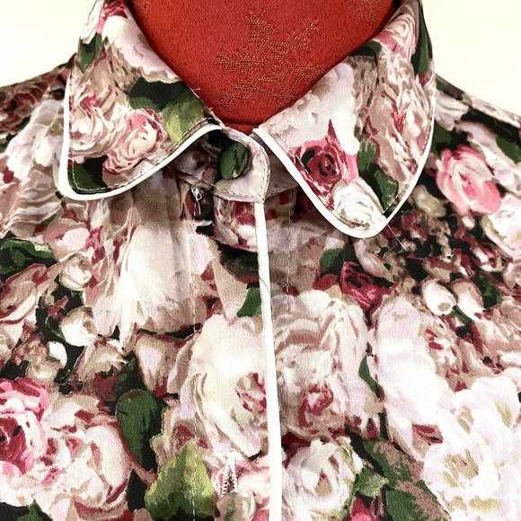 Kate Spade Dream A Little Dream PJ Top XS Navy Print 3/4 Sleeve Button Front - Picture 3 of 8